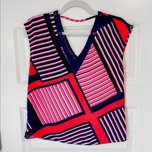 Express sheer breezy multicolor top - XS